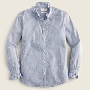 Jcrew women’s button down with frill edging